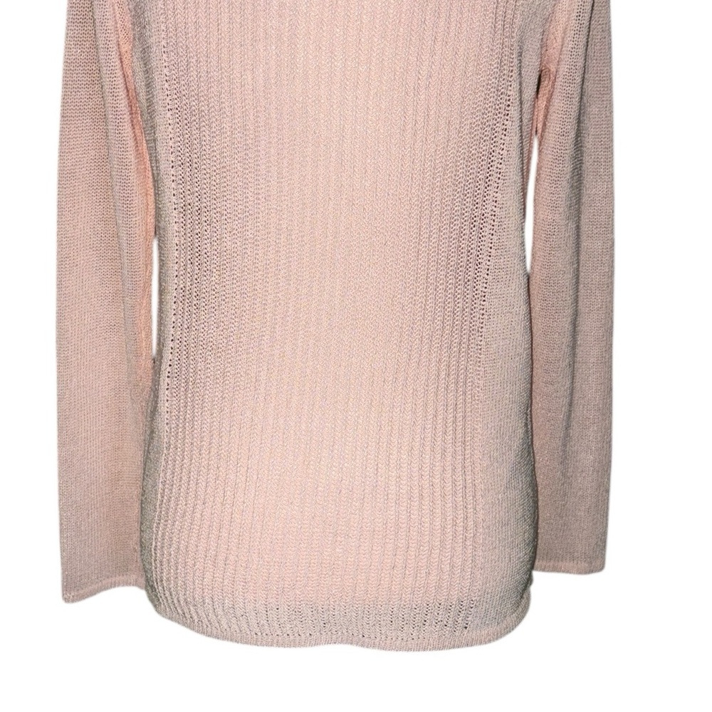 J. McLaughlin Donovan Light Pink Knit Pullover V-Neck Sweater - S - Picture 9 of 12